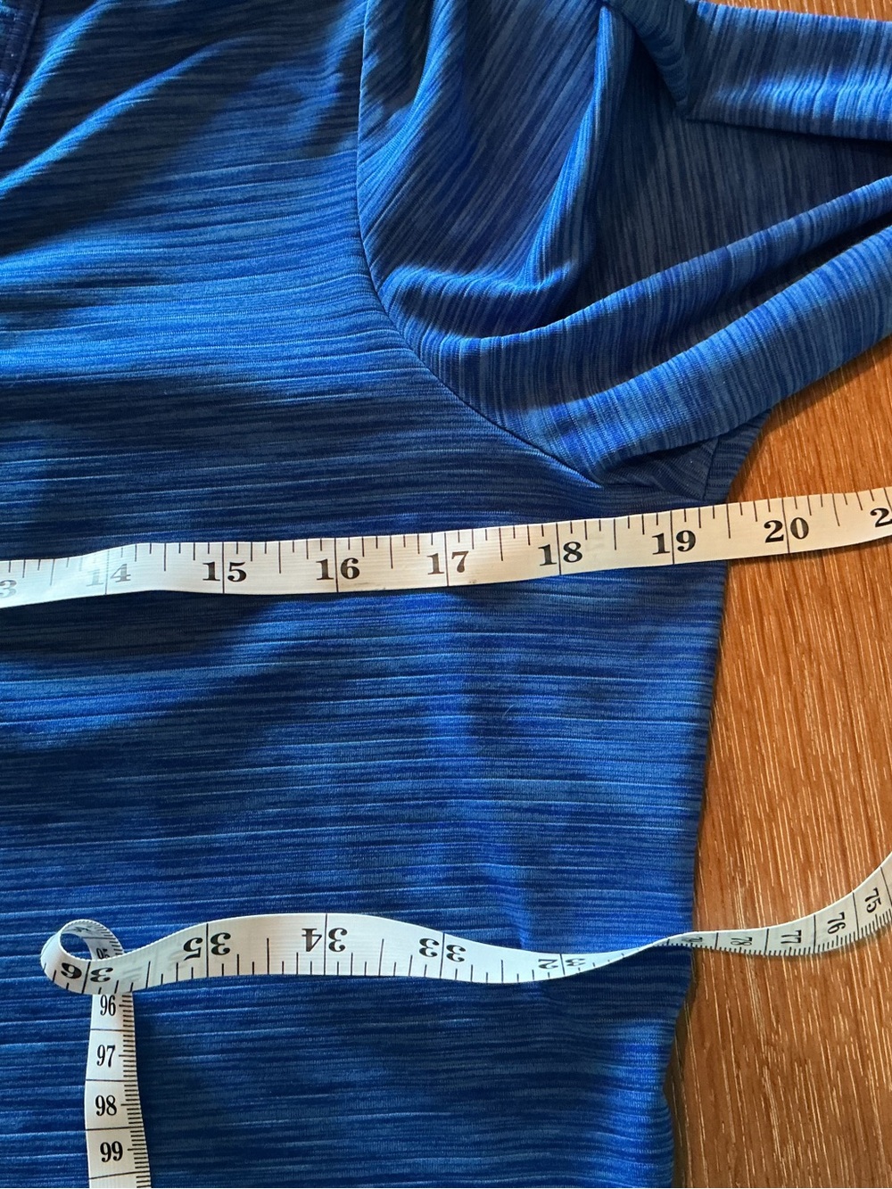 Athleta Chi Long Sleeve Royal Blue Stripe L Large Top UPF Sun Protection Shirt - Picture 5 of 9